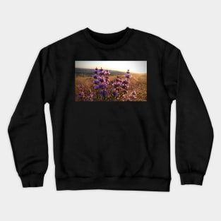 Purple Prairie Flower Sunset Crewneck Sweatshirt